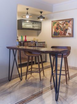 Designer apartment interiors eclectic bar table