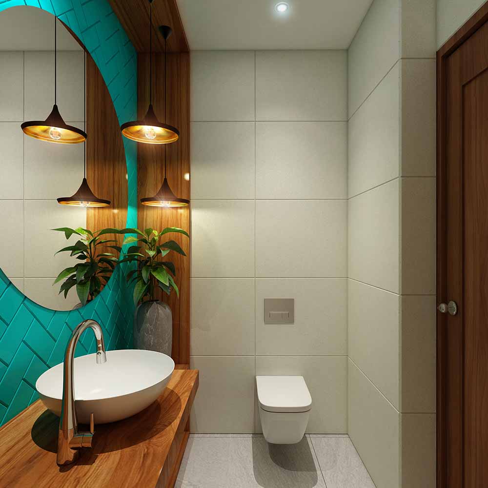 VILLA-INTERIOR-POWDER-ROOM-PENDANT - AVGAI : AVGAI