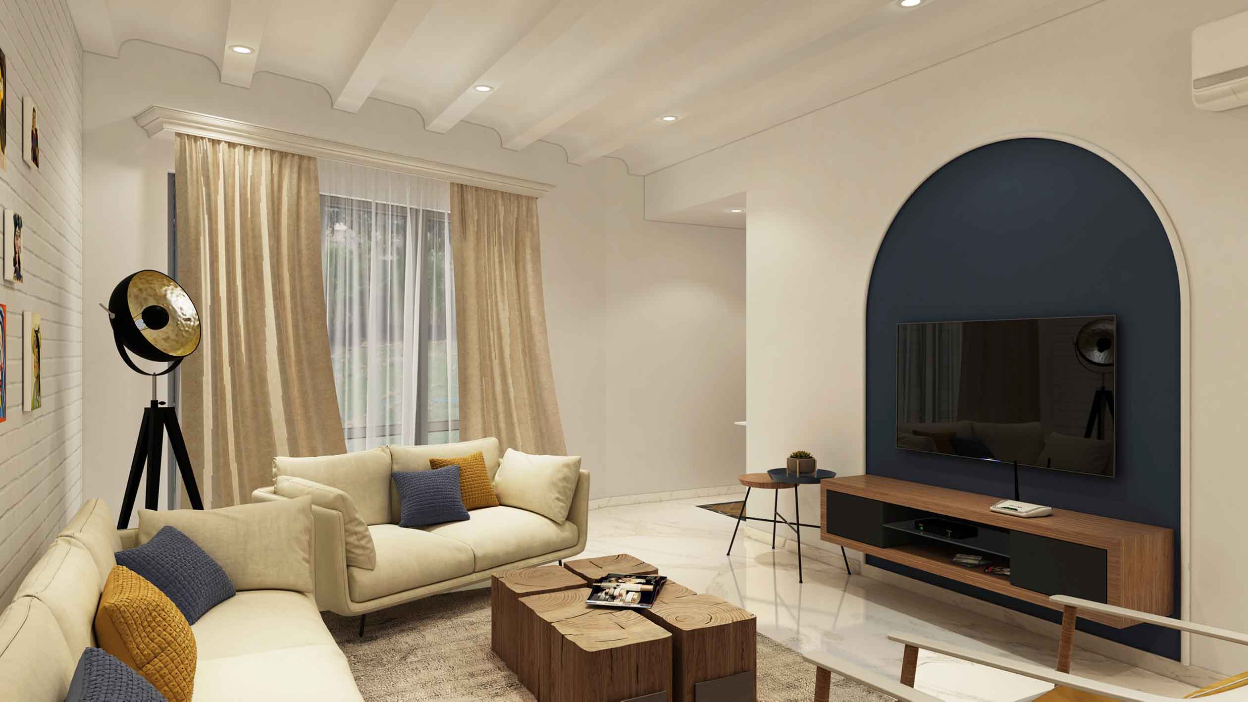 APARTMENT_INTERIORS_LIVING_TV_UNIT - AVGAI : AVGAI